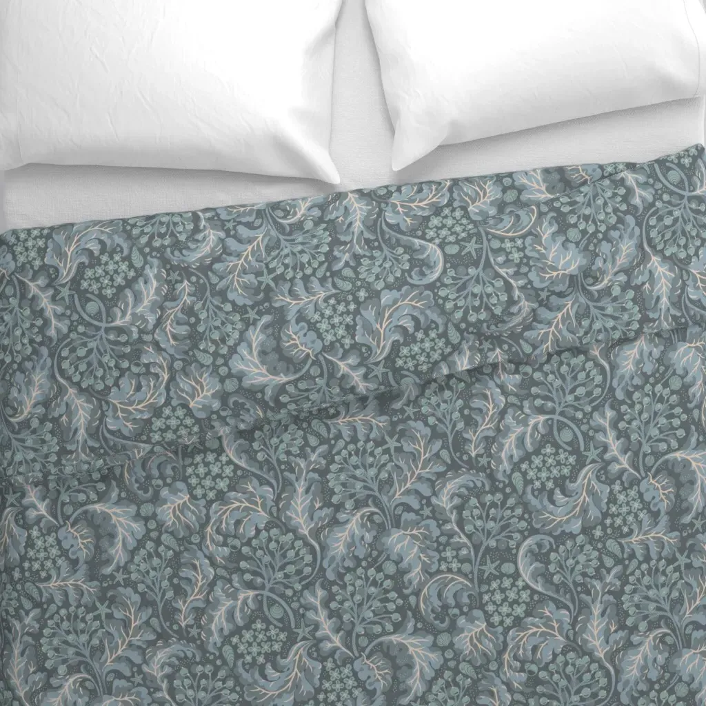 Sea Kale Alternate Colorways Duvet Cover - Dusty Blue alternate view