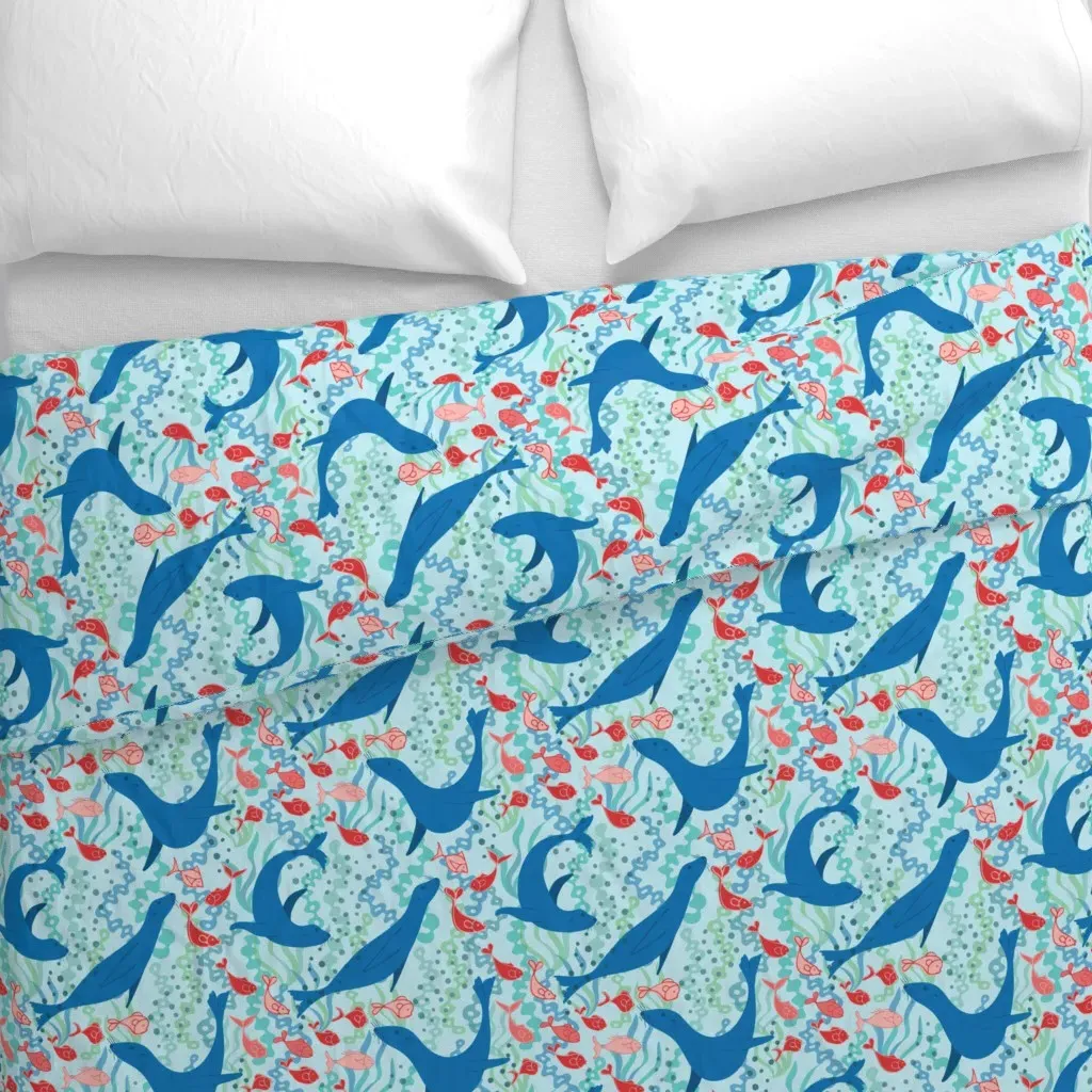 Sea Lion Duvet Cover - Blue alternate view