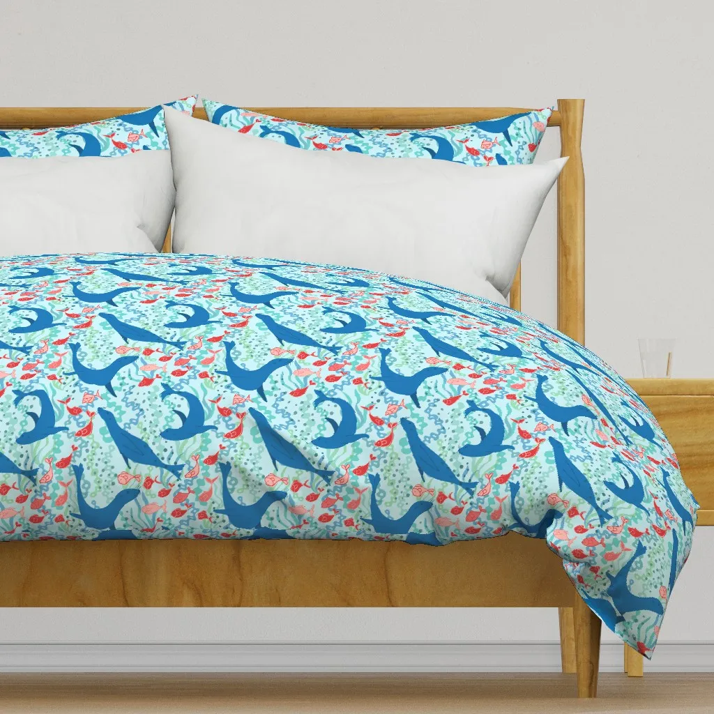 Sea Lion Duvet Cover - Blue product