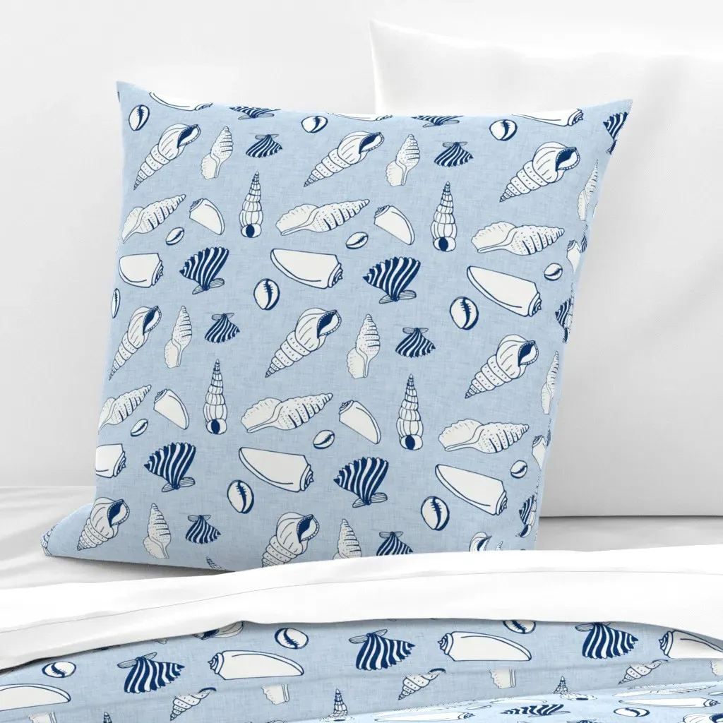 Sea Shell Euro Pillow Sham - White product
