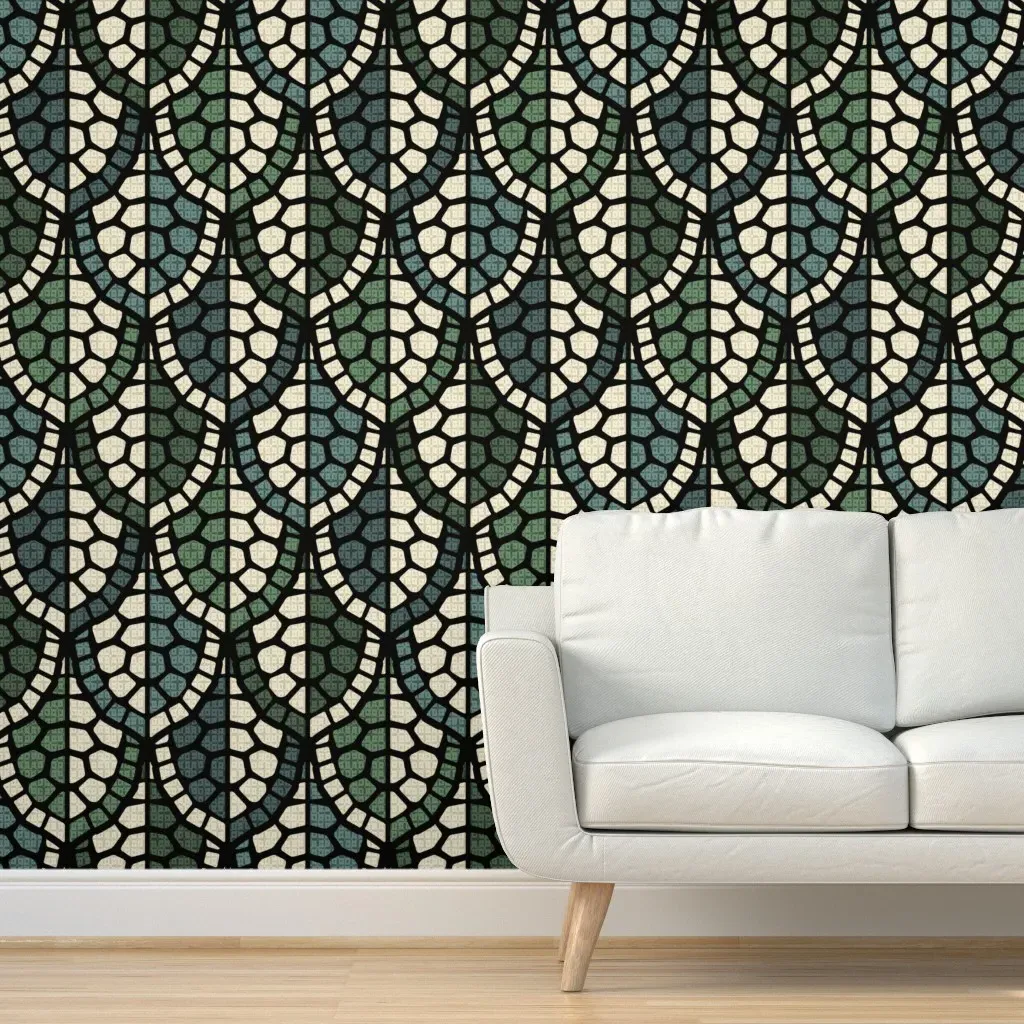 Sea Turtle Shells Peel and Stick Wallpaper - Off-White product