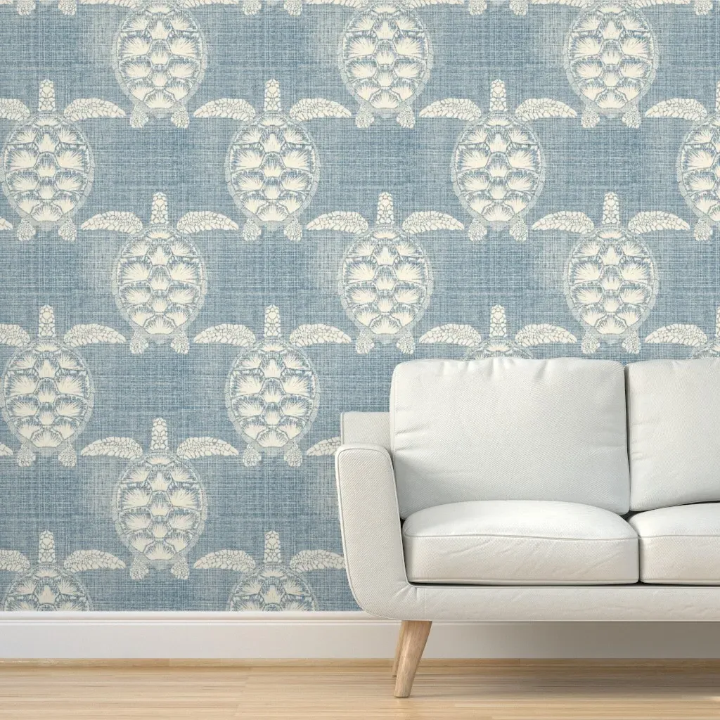 Sea Turtles Peel and Stick Wallpaper - Classic Navy product