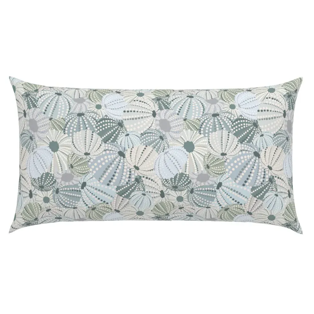 Sea Urchin Shells King Pillow Sham - Light Grey product