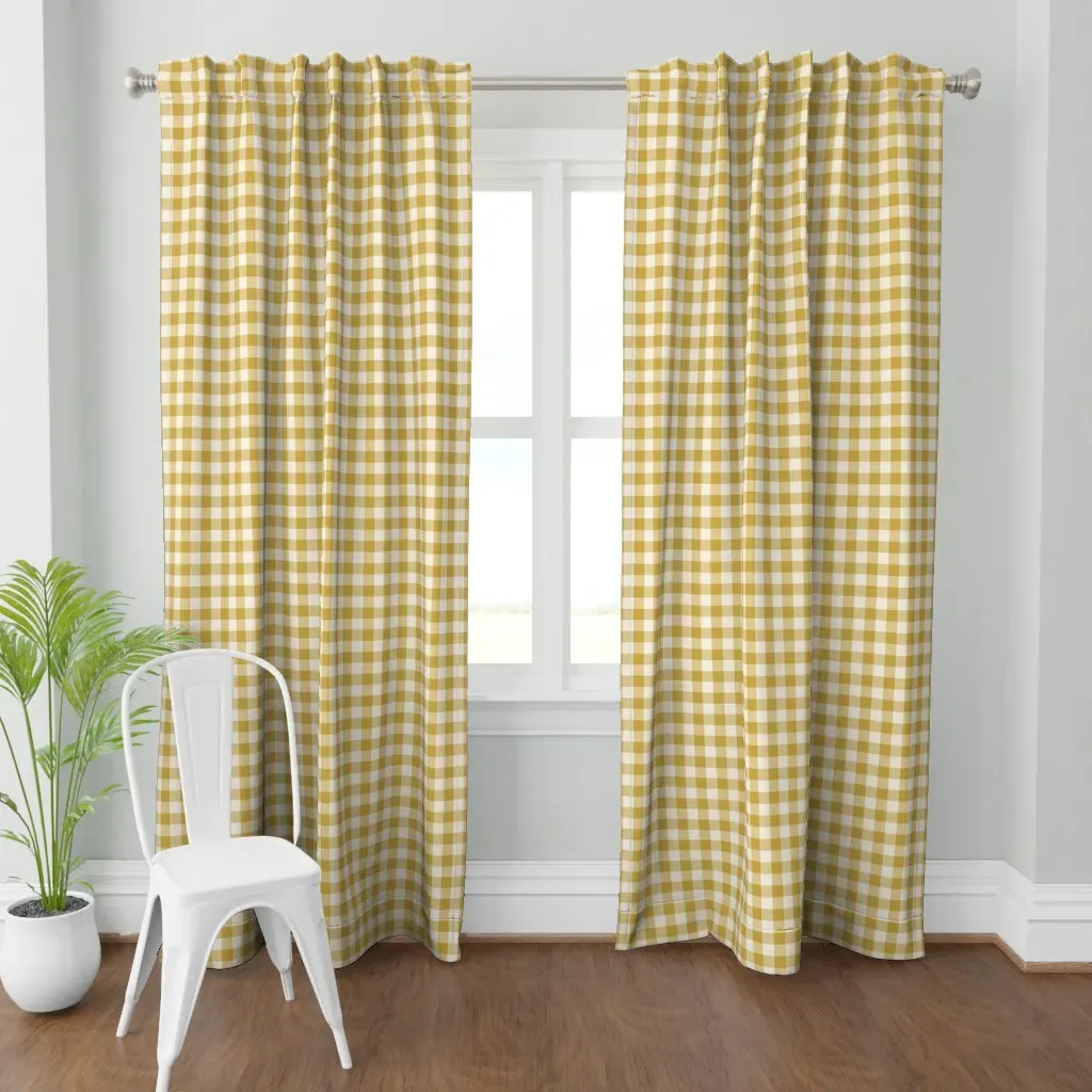 Seamless Curtain Panel - Mustard Yellow product