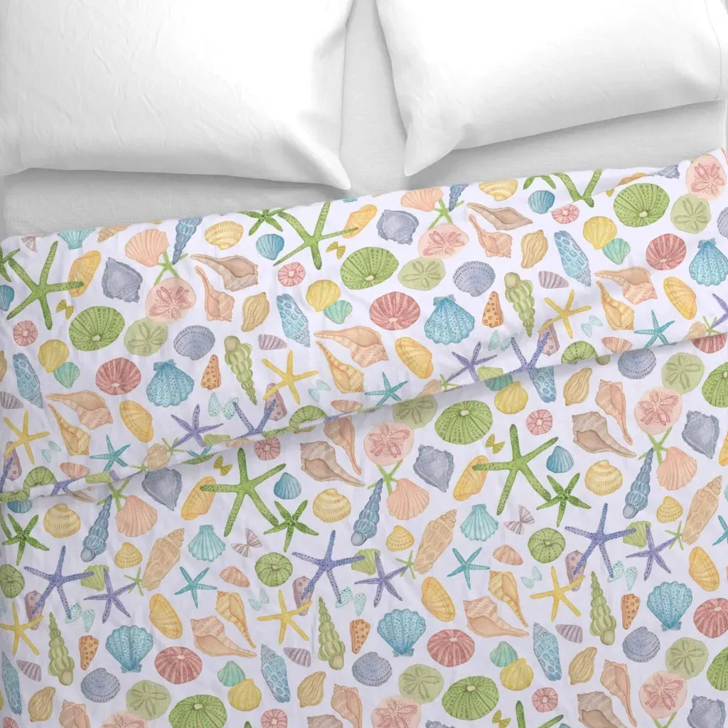 Seashells Duvet Cover - Light Purple alternate view