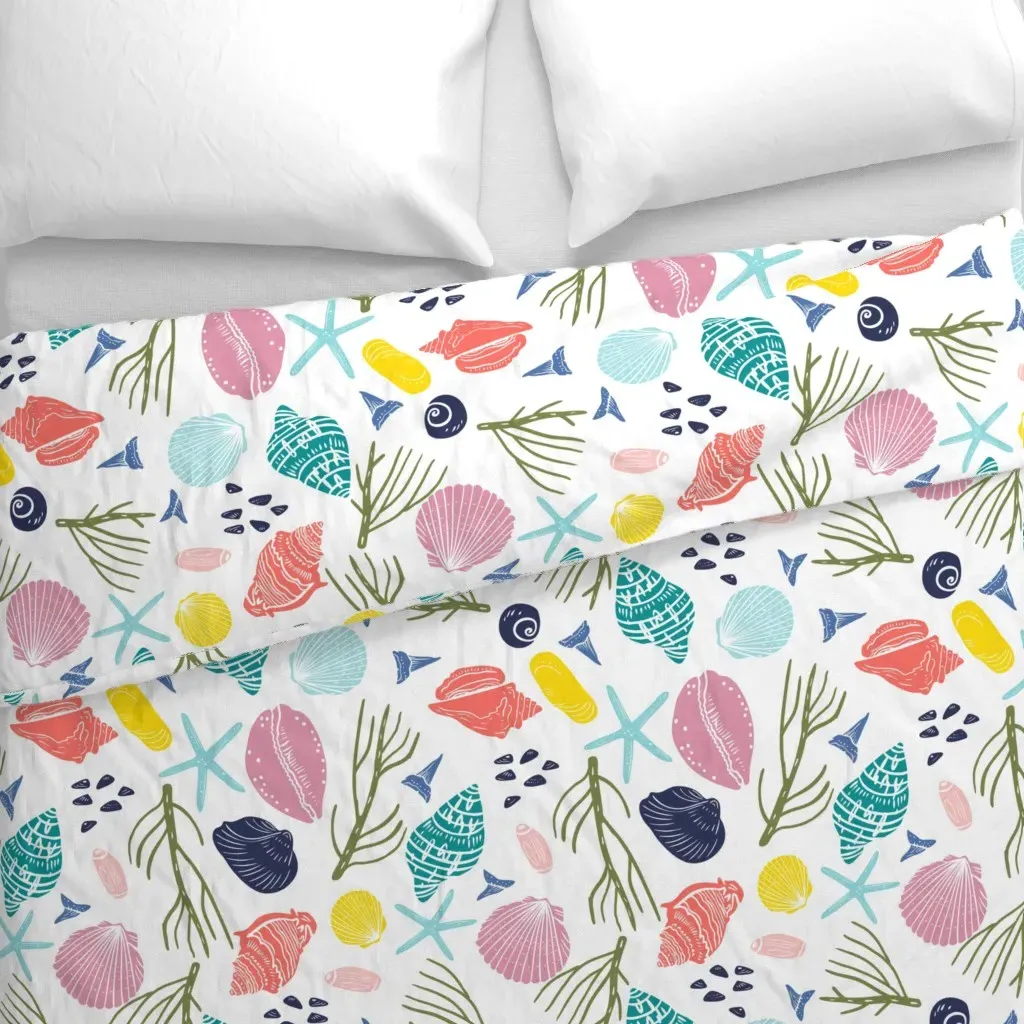Seashells Of The Carolinas Duvet Cover - Pink alternate view