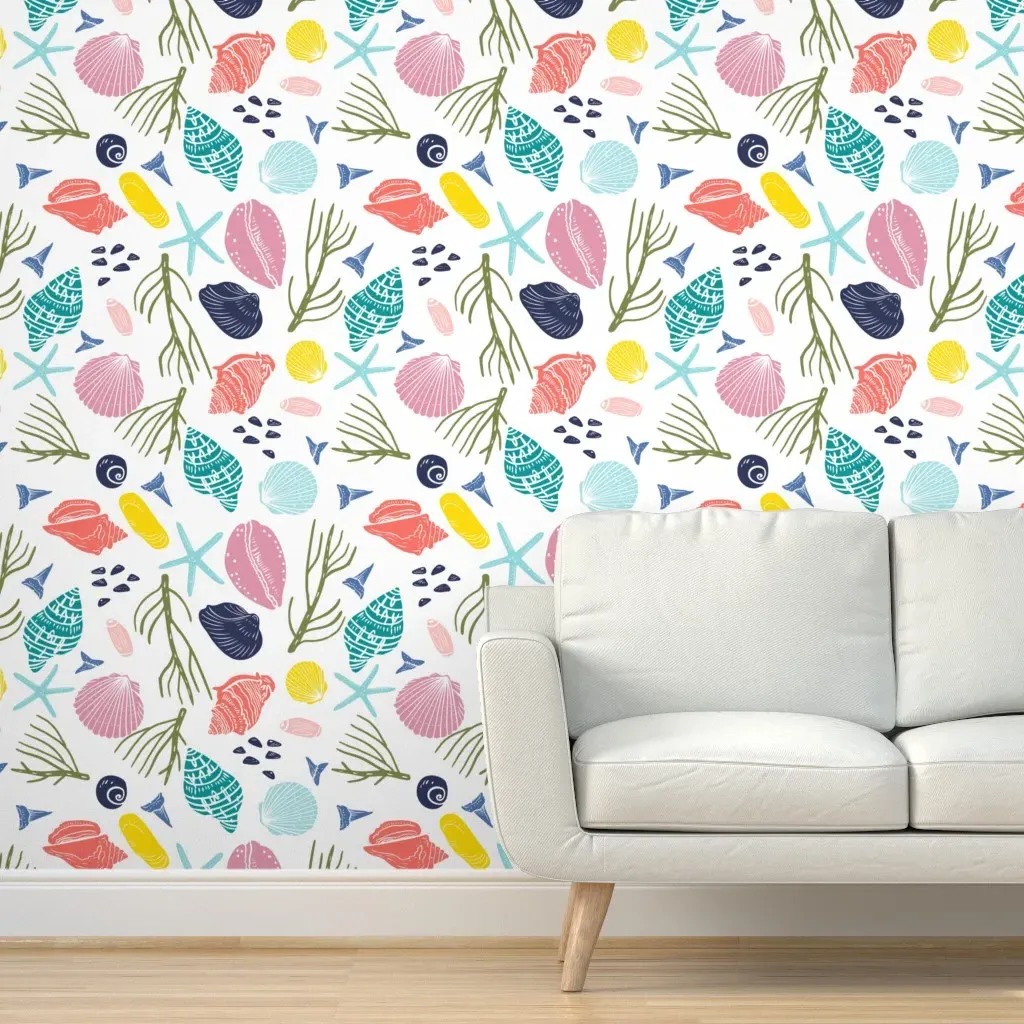 Seashells Of The Carolinas Peel and Stick Wallpaper - Pink product