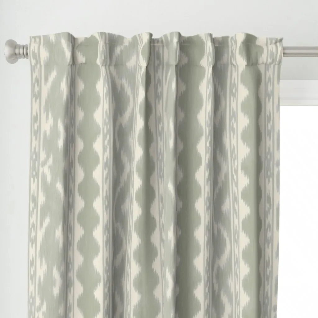 Seaside Ikat Curtain Panel - Sage alternate view