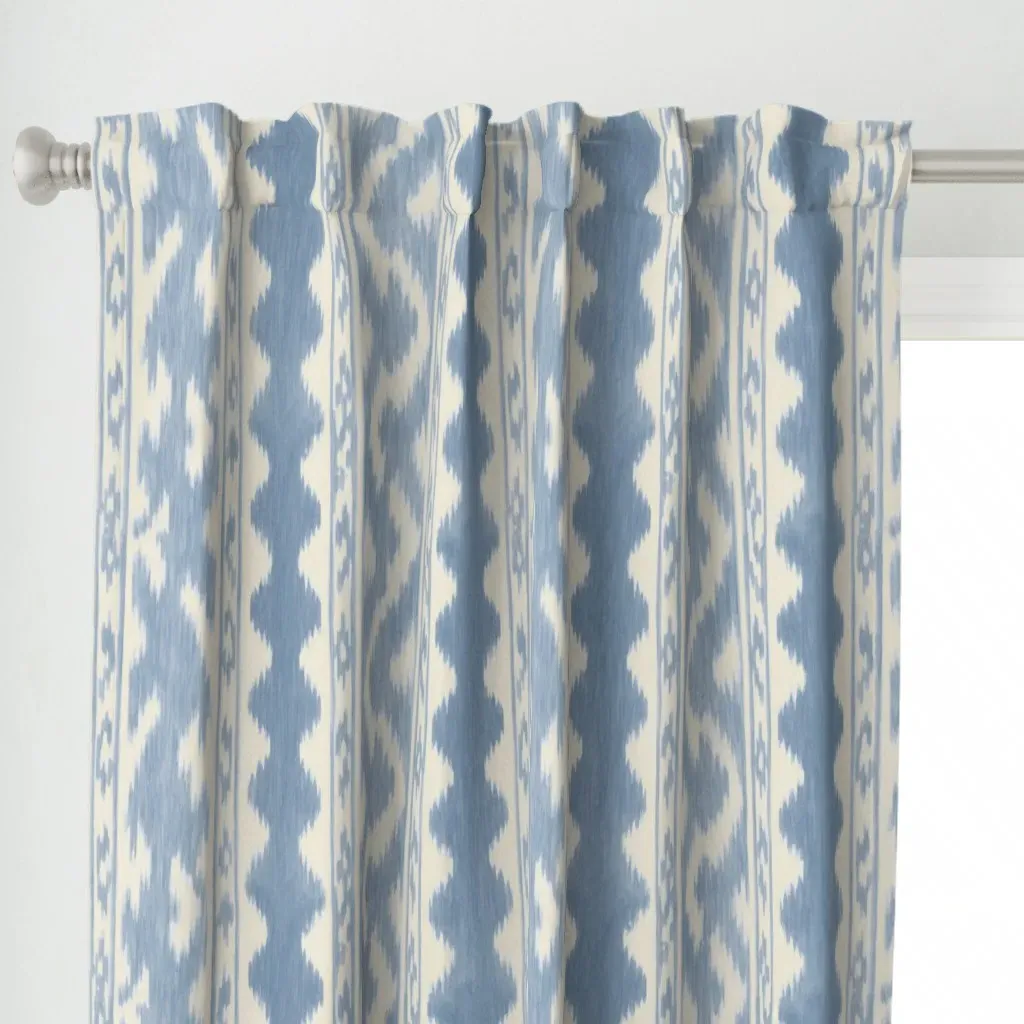 Seaside Ikat Curtain Panel - Storm Blue alternate view