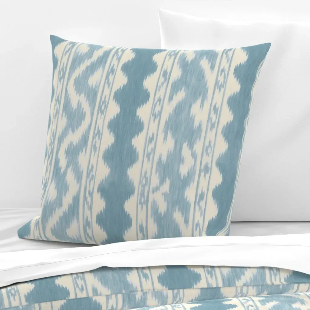 Seaside Ikat Euro Pillow Sham - French Blue product