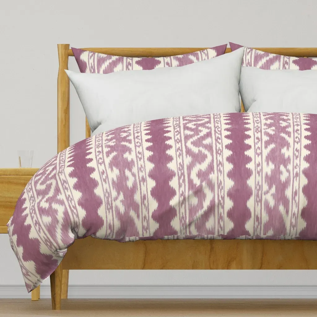 Seaside Ikat Orchid Duvet Cover - Mauve product