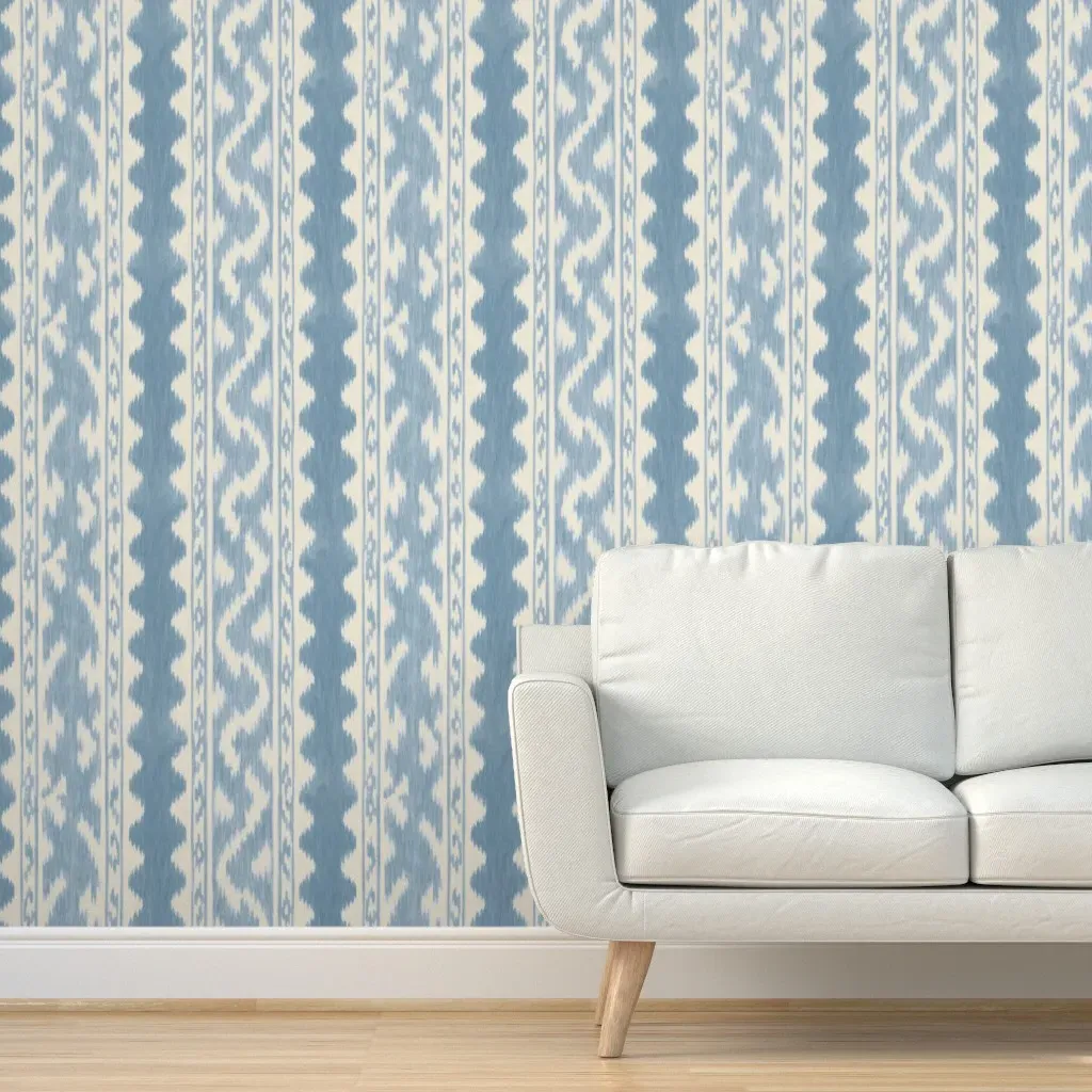 Seaside Ikat Peel and Stick Wallpaper - Hampton Blue product