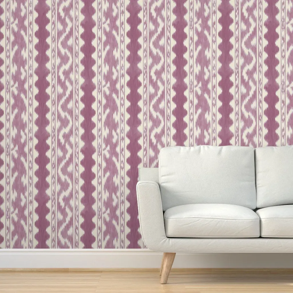 Seaside Ikat Peel and Stick Wallpaper - Mauve product