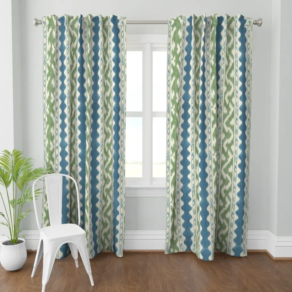 Seaside Kat Curtain Panel - Blue product