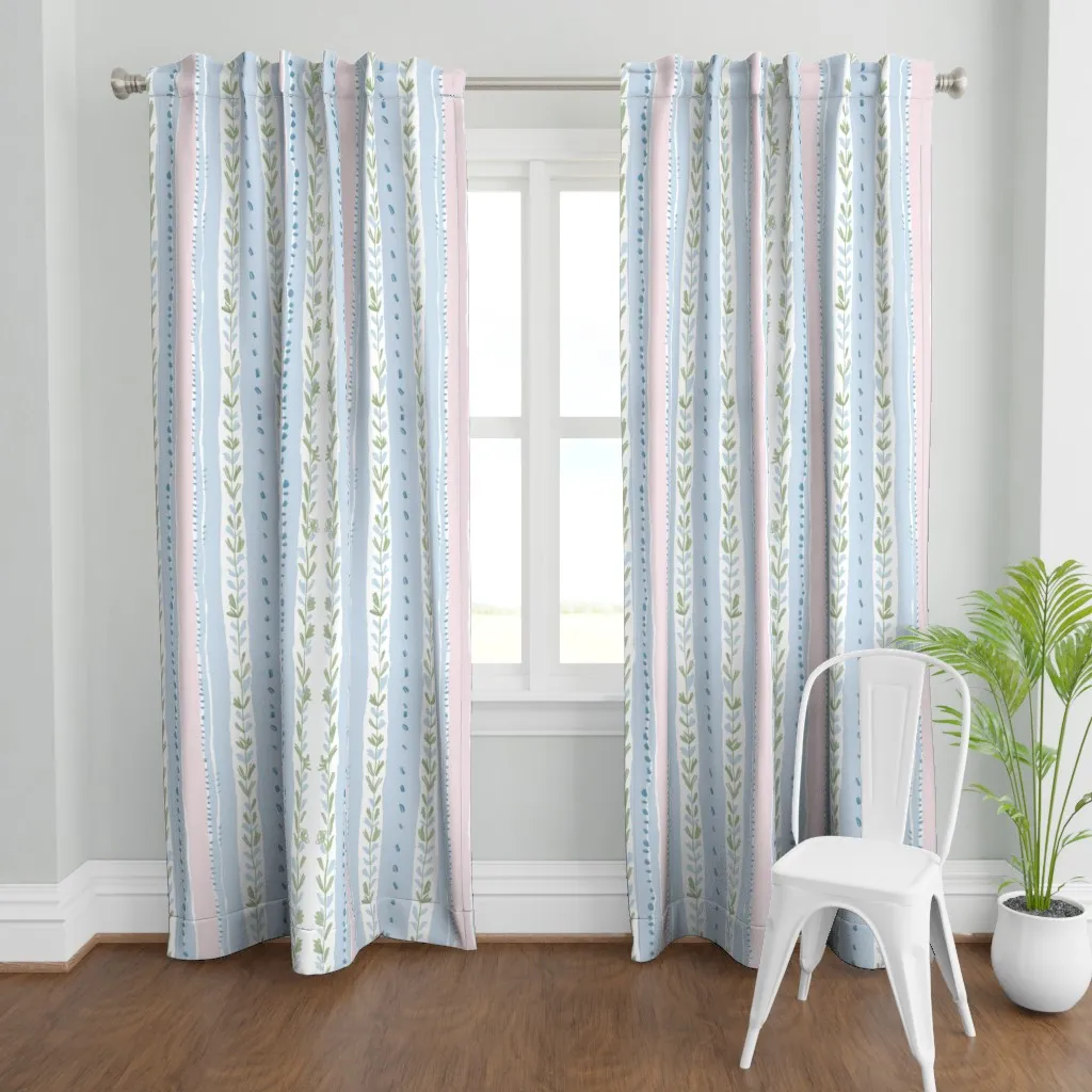 Seaside Stripe Curtain Panel - Light Blue product