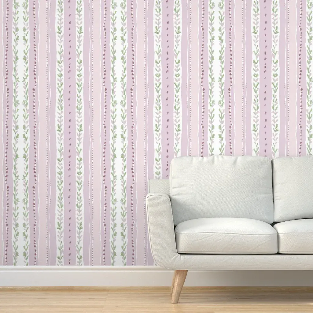 Seaside Stripe Peel and Stick Wallpaper - Lavender product