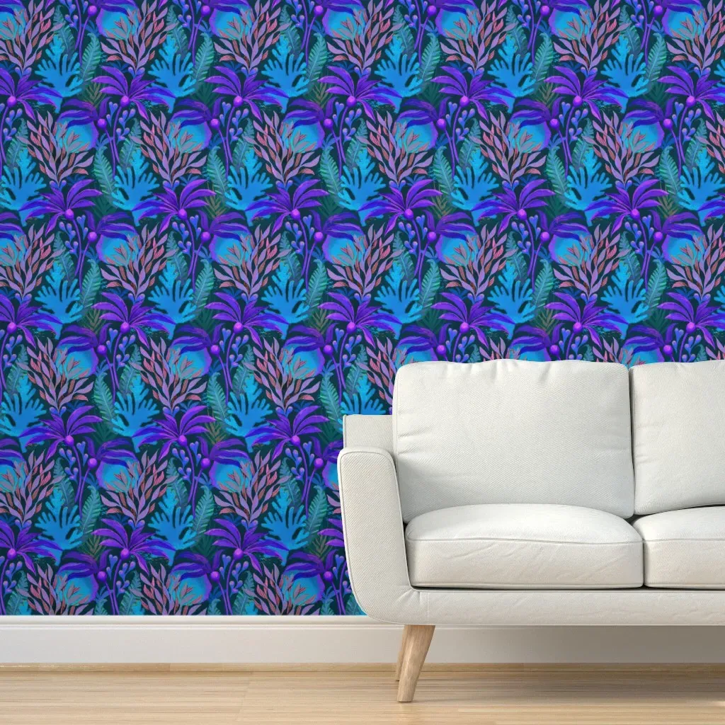 Seaweed Forest Peel and Stick Wallpaper - Purple product