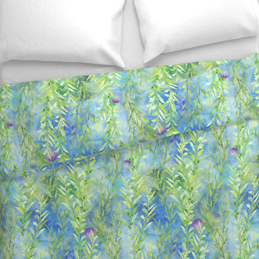 Seaweed Gardens Duvet Cover - Green alternate view
