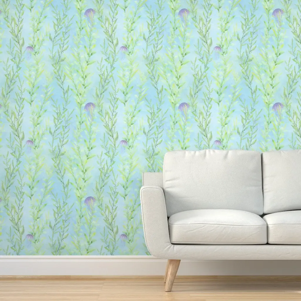 Seaweed Gardens Peel and Stick Wallpaper - Light Green product