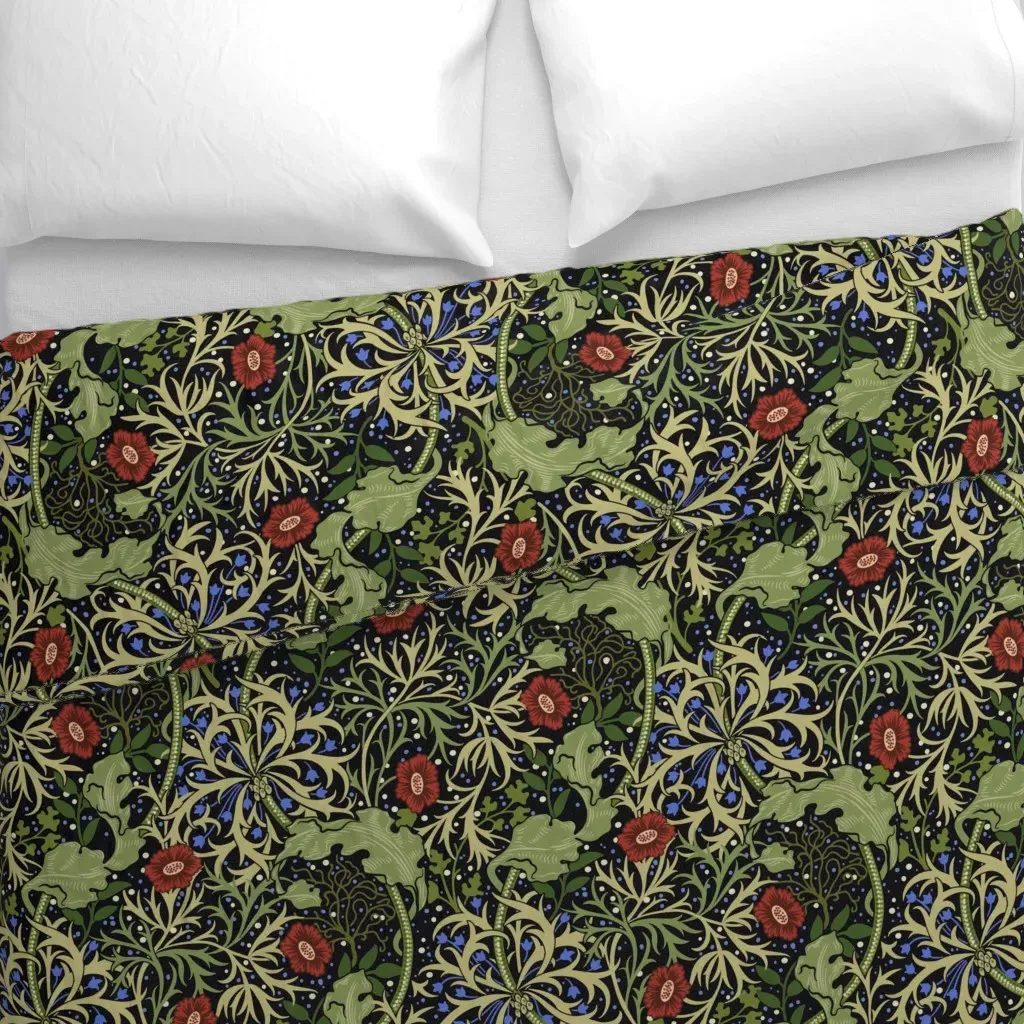 Seaweed In Sea Medley Duvet Cover - Green alternate view