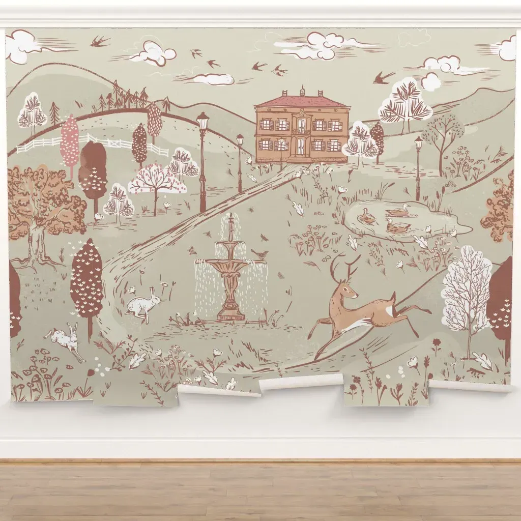 Secret Garden In Fall Peel and Stick Wall Mural product