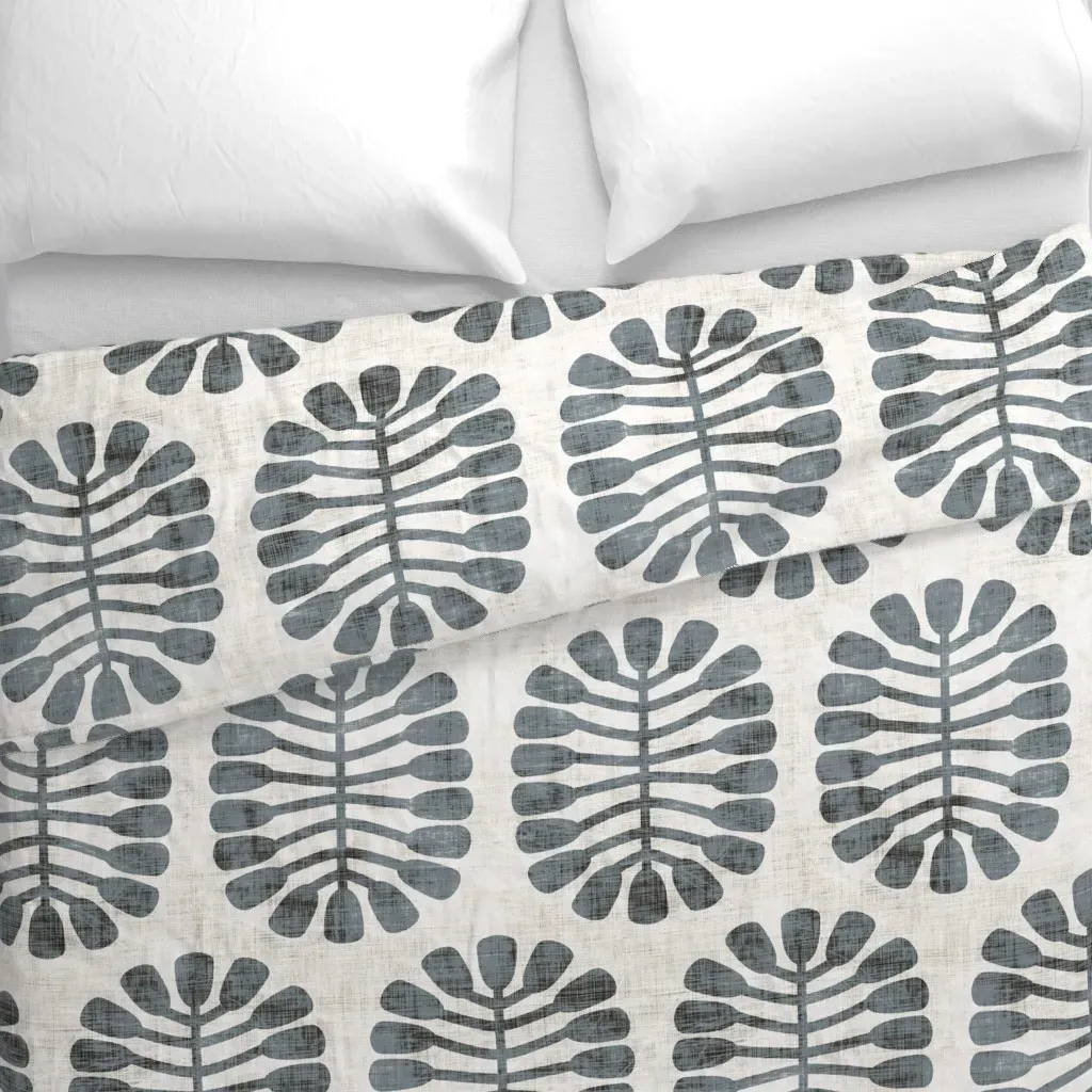 Seeded Slate Large Duvet Cover - Dusty Blue alternate view