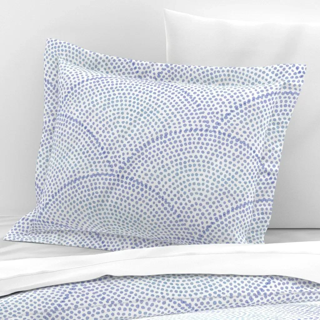 Seigaiha Zen Arches Boho Wallpaper Standard Flanged - Periwinkle, Cotton Sateen product