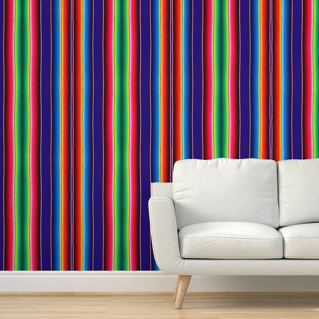 Serape Of Mexico Peel and Stick Wallpaper - Red product