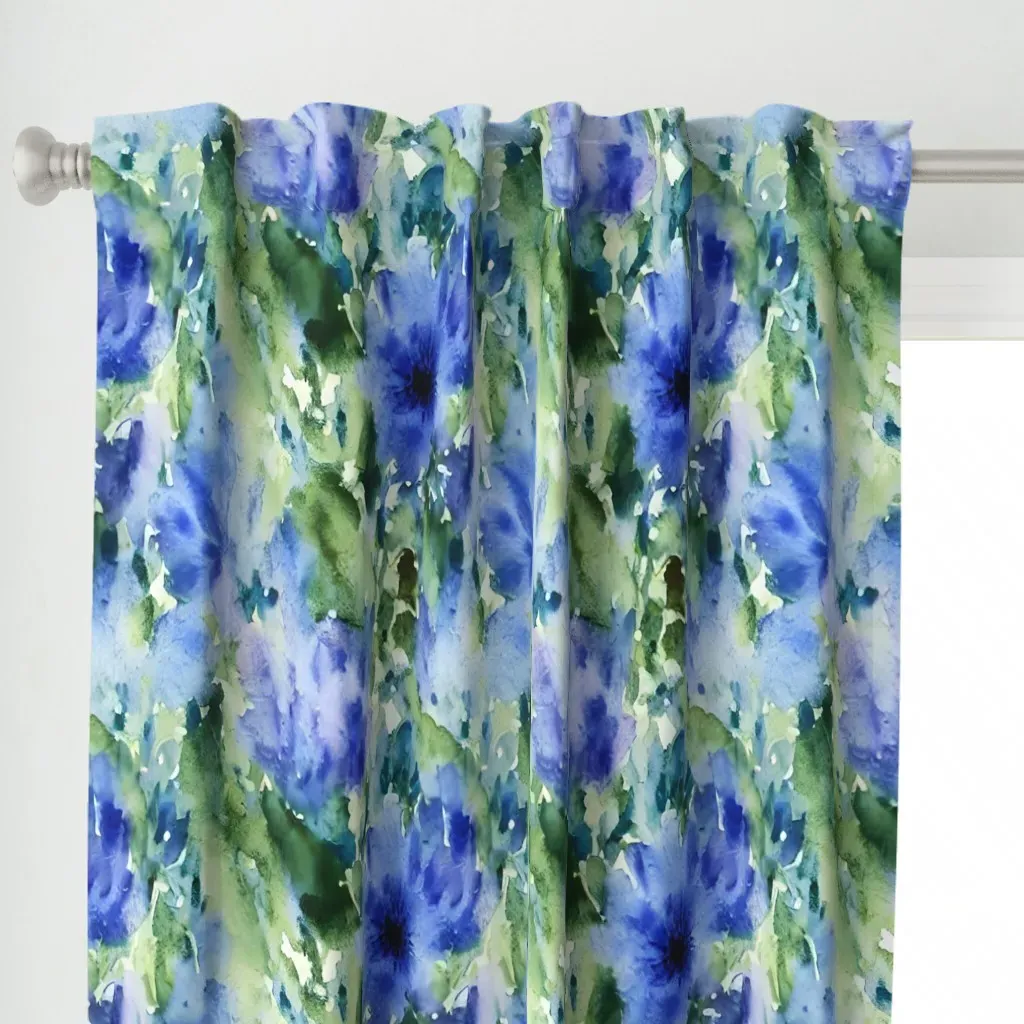 Seraphina Curtain Panel - Blue alternate view