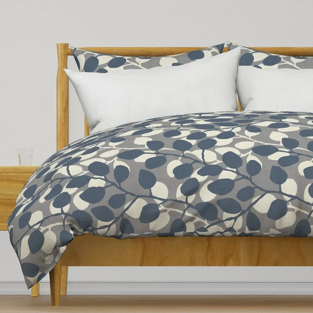 Serene Harmonious Japandi Duvet Cover - Dusty Blue product
