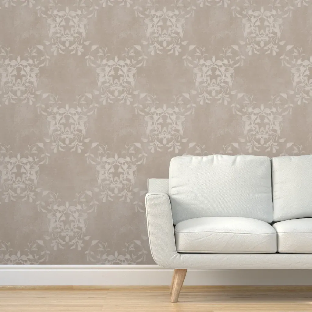Serene Leaf Dance Peel and Stick Wallpaper - Greige product