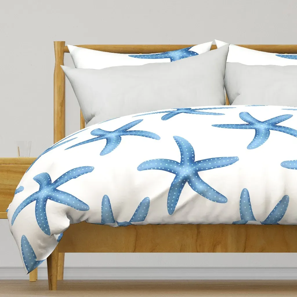 Serene Seashore Coastal Duvet Cover - Light Blue product