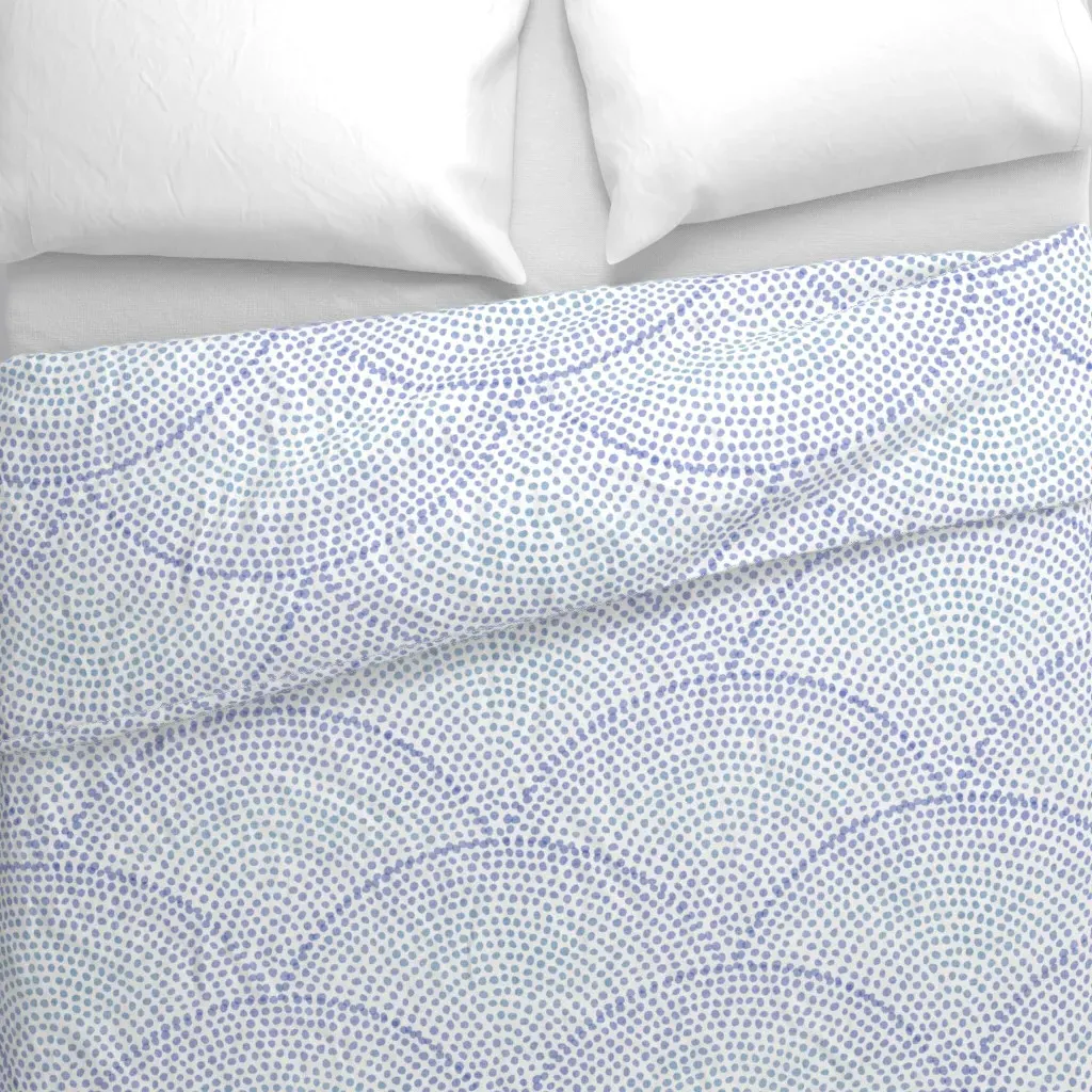 Serene Space Relaxing Seigaiha Duvet Cover - Periwinkle alternate view