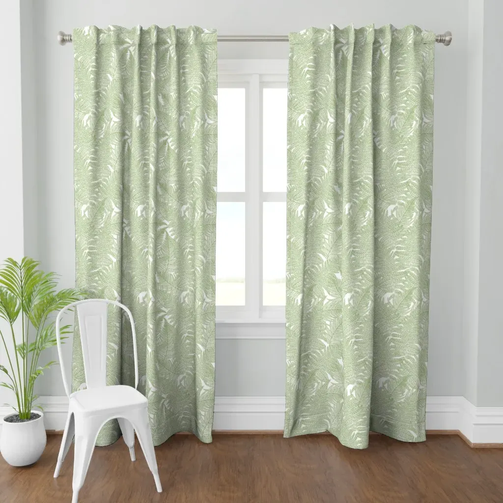 Serene Wallscapes Ferns Curtain Panel - Green product