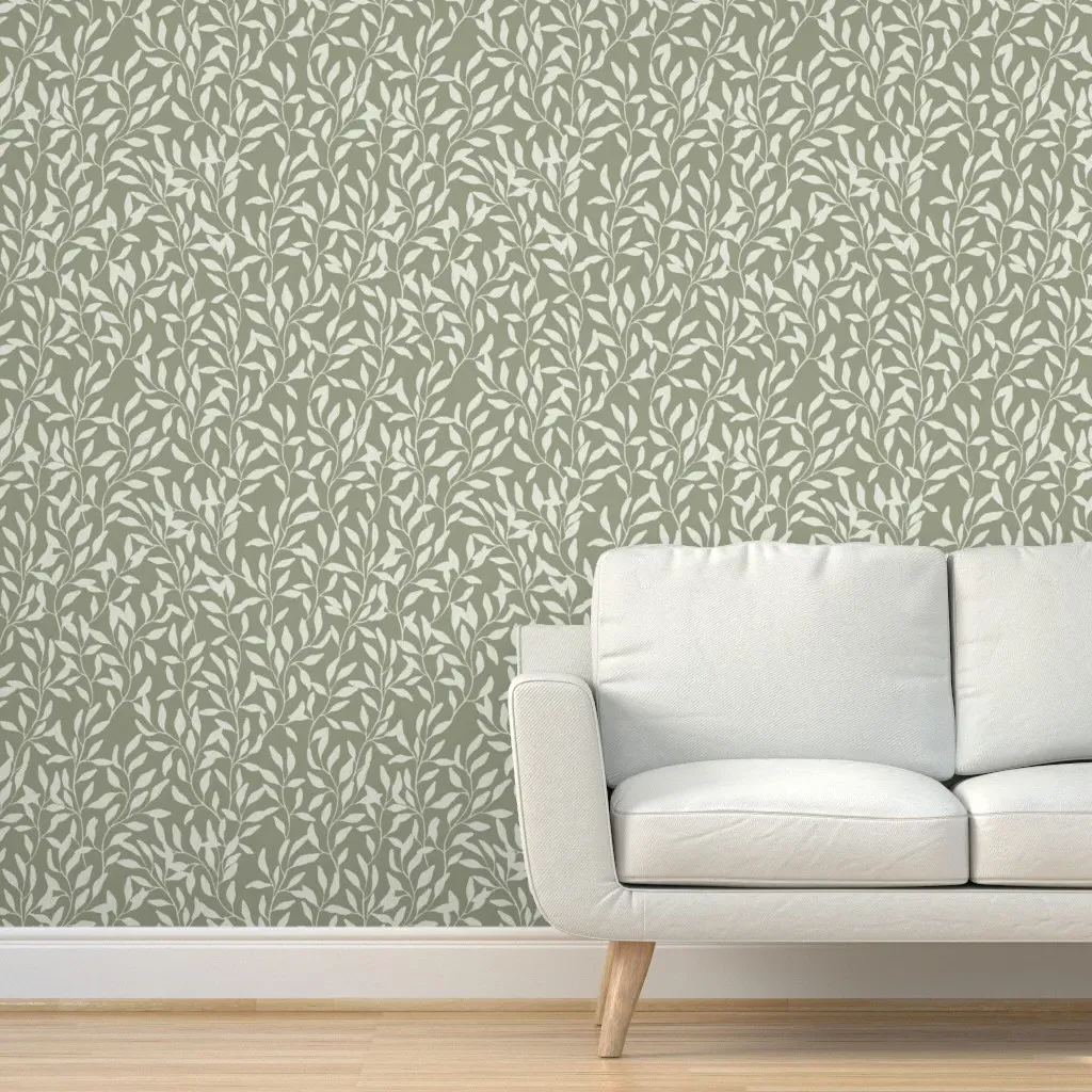 Serene Willow Vines Peel and Stick Wallpaper - Off-White product