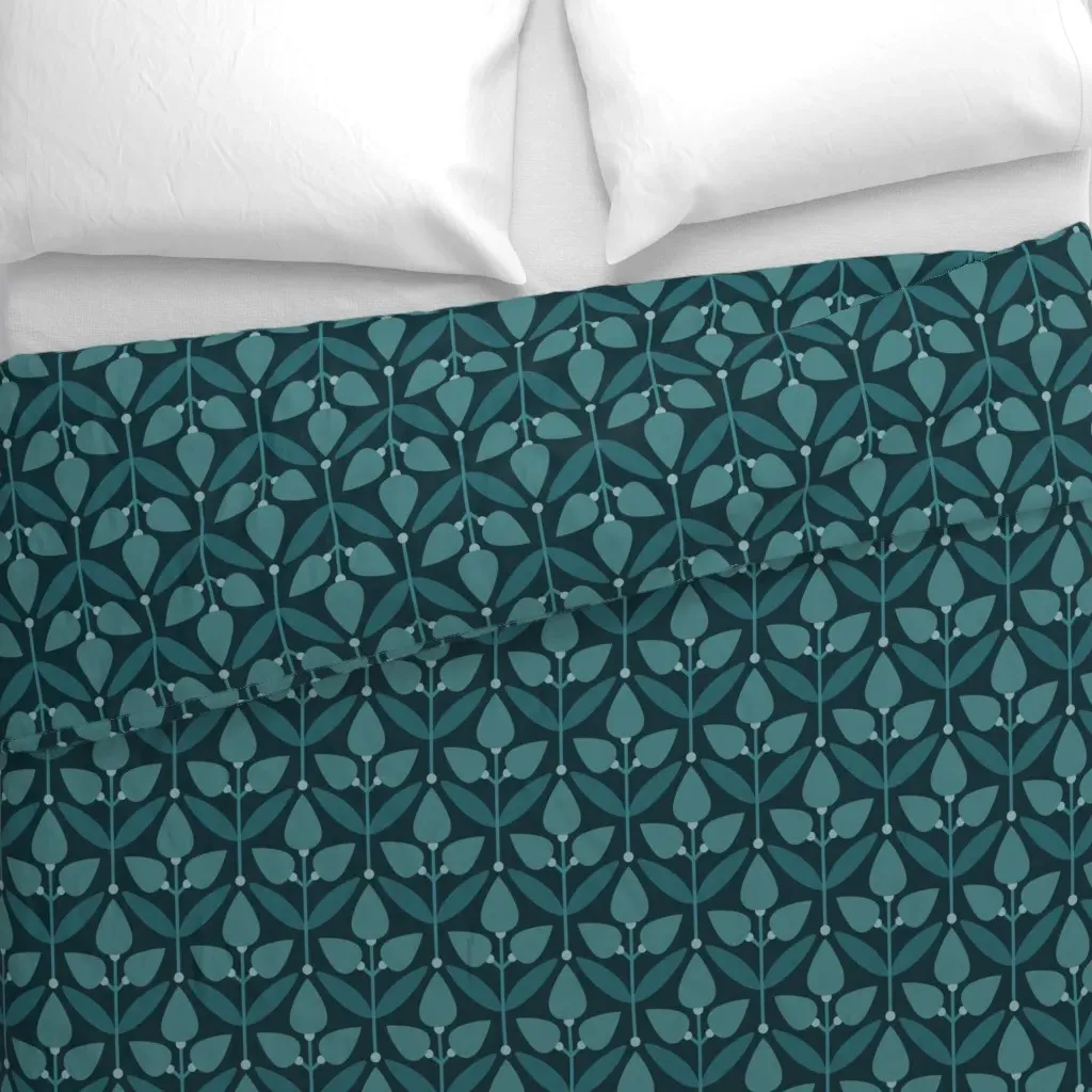 Serenity In Symmetry Duvet Cover - Teal alternate view