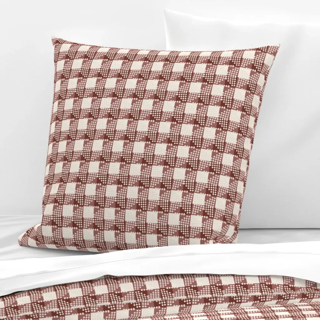 Seville Gingham Euro Pillow Sham - Dusty Rose product