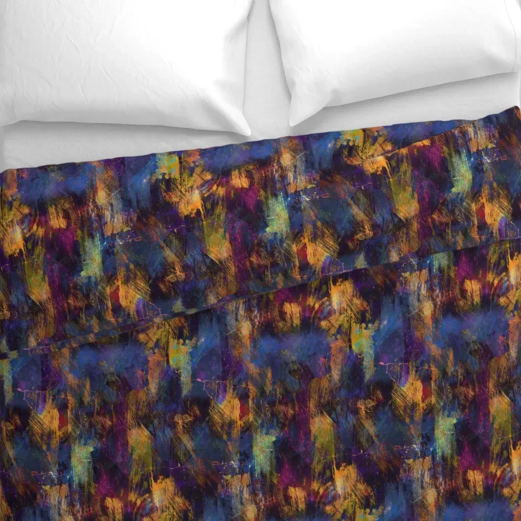 Shabby Painted Wall Duvet Cover - Blue alternate view