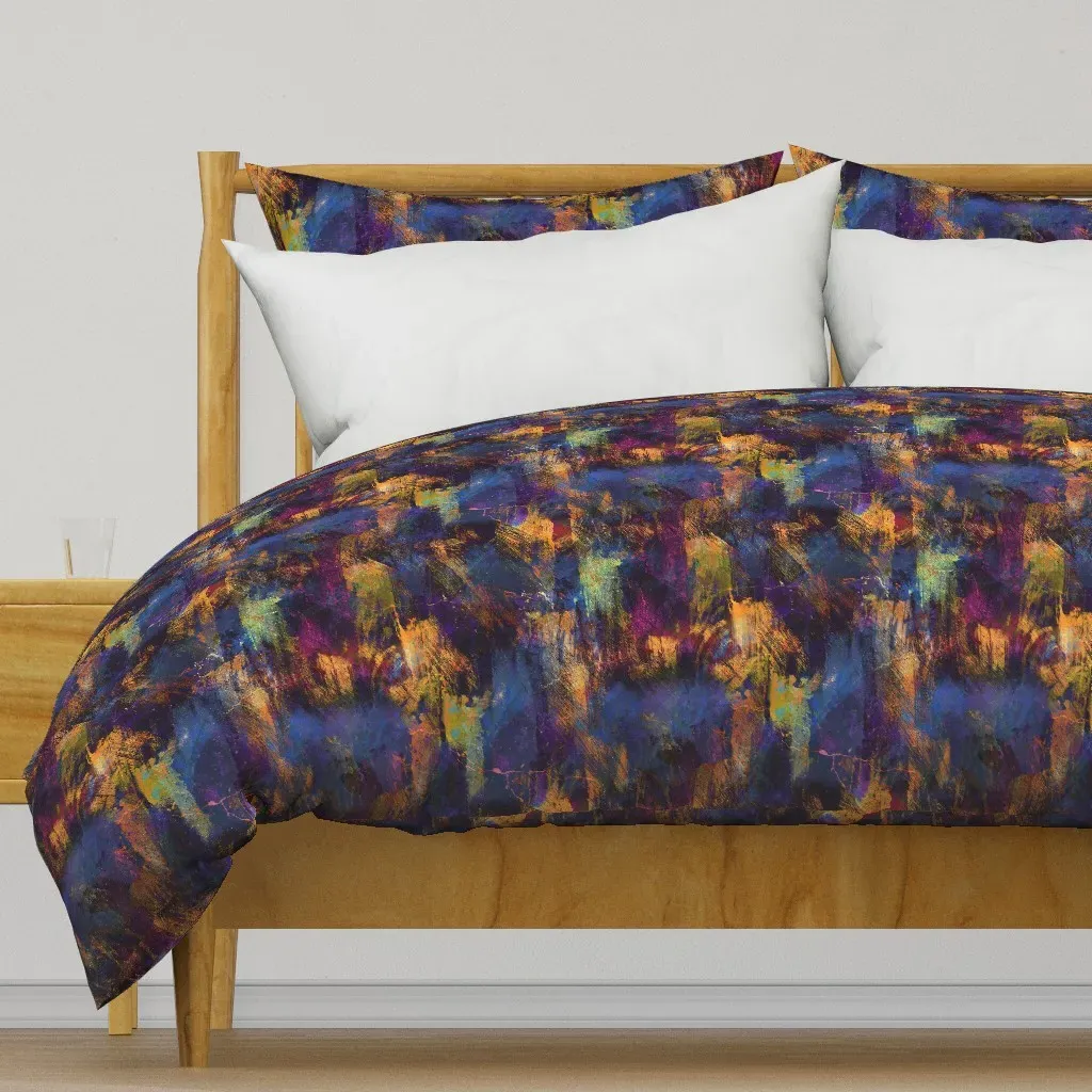 Shabby Painted Wall Duvet Cover - Blue product