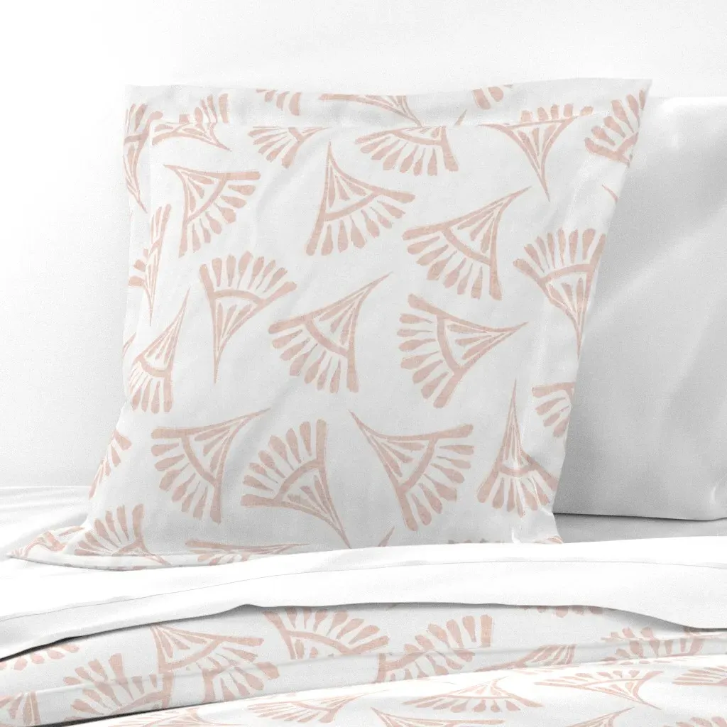 Shades Of Papyrus Abstract Botanical Euro Pillow Sham - Blush Pink product