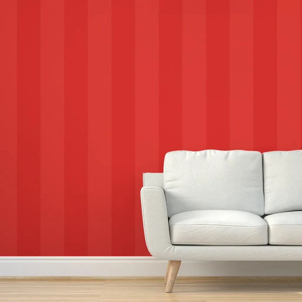 Shadow Stripe Peel and Stick Wallpaper - Vermillion Red product