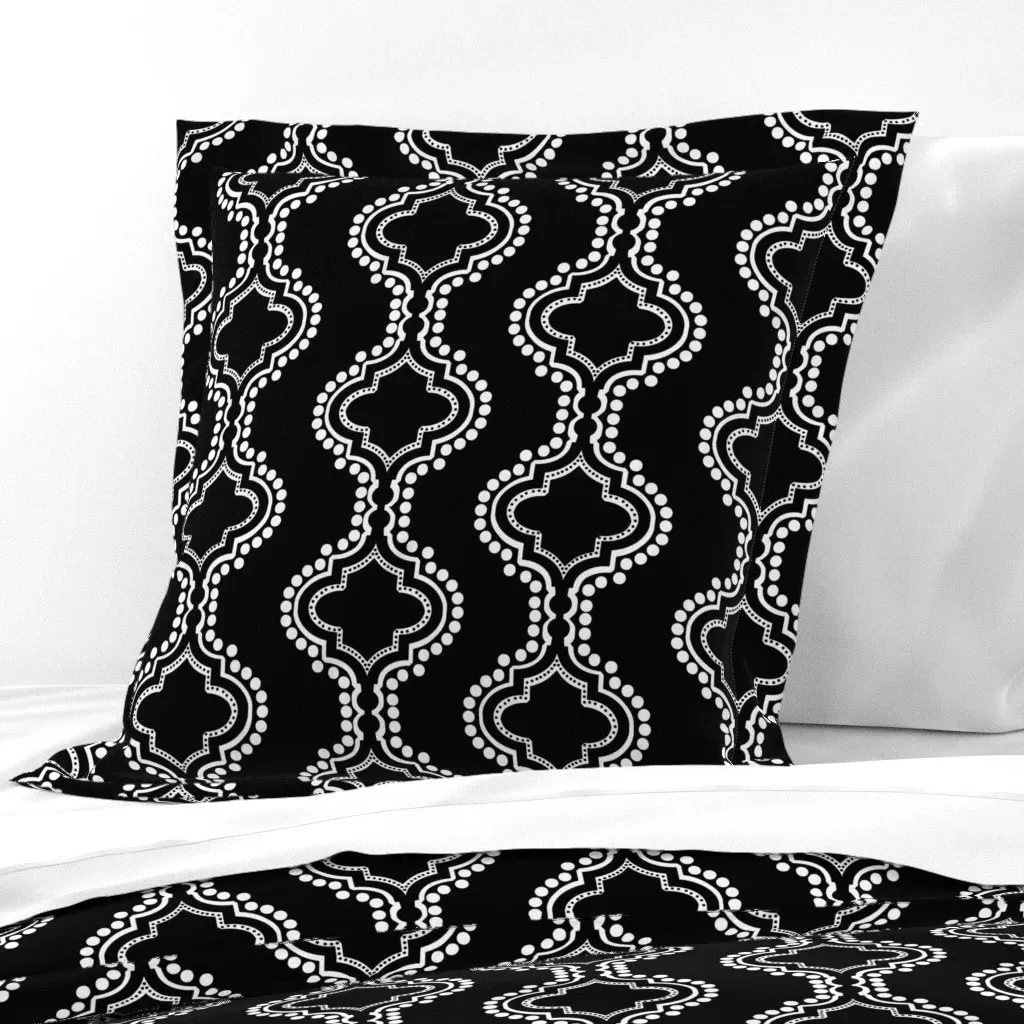 Sheike It Off Euro Pillow Sham - White, Black product