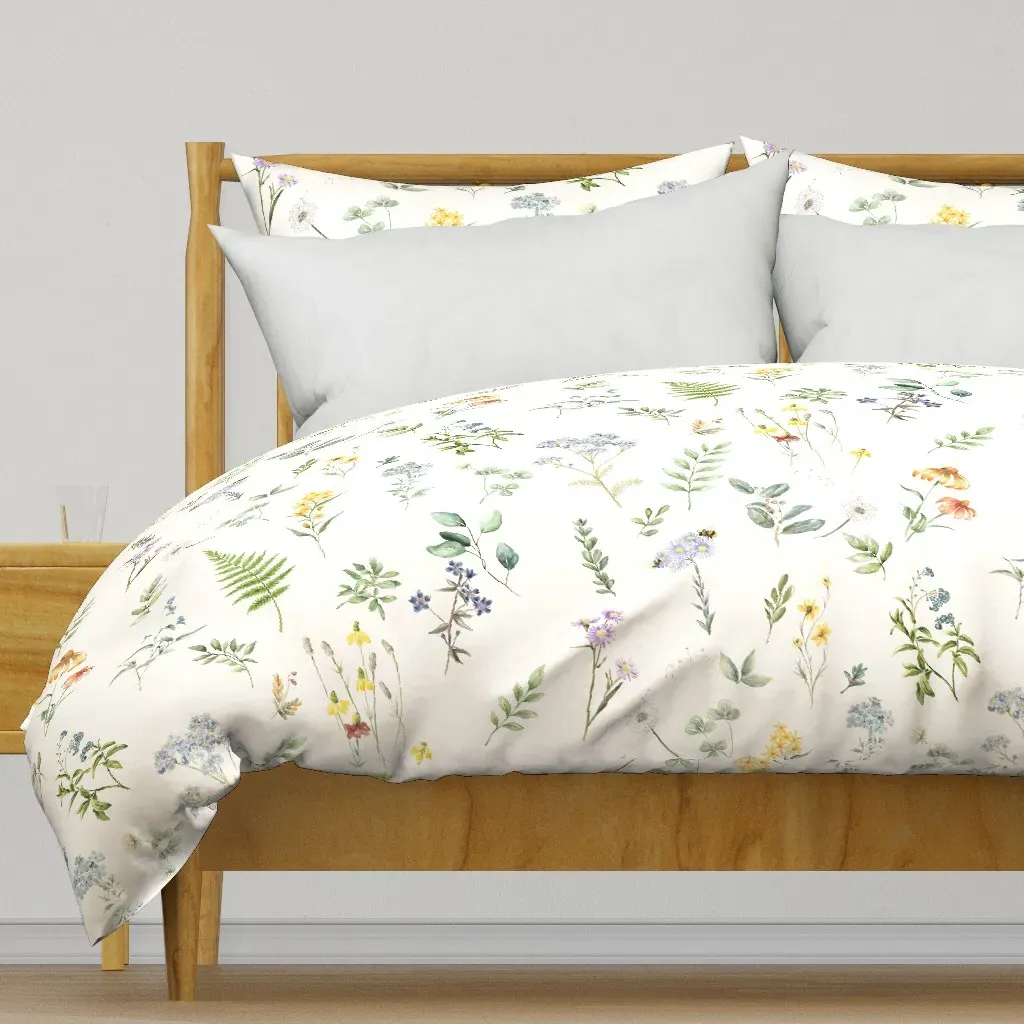 Sheri Lynns Wildflower Study Duvet Cover - Green product
