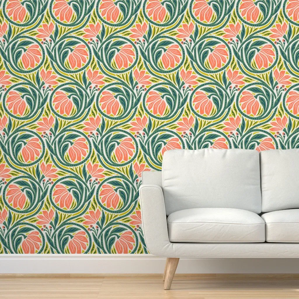 Sheridan Peel and Stick Wallpaper - Coral Pink product