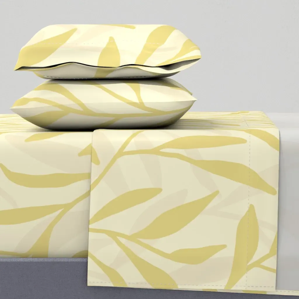 Sherwin-Williams Chartreuse SW 0073 Leafy Vines King Sheet Set - Golden Yellow product