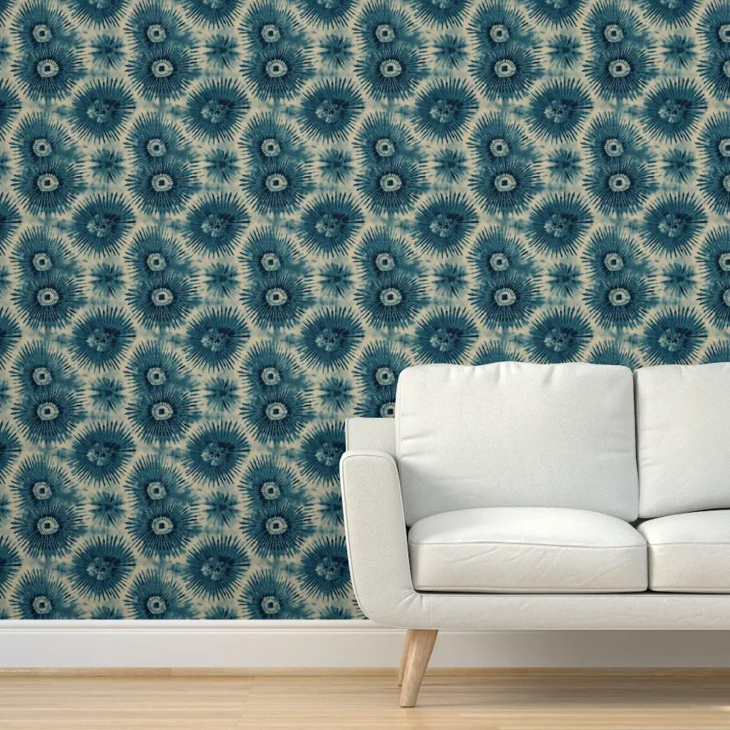 Shibo Ray Peel and Stick Wallpaper - Indigo product