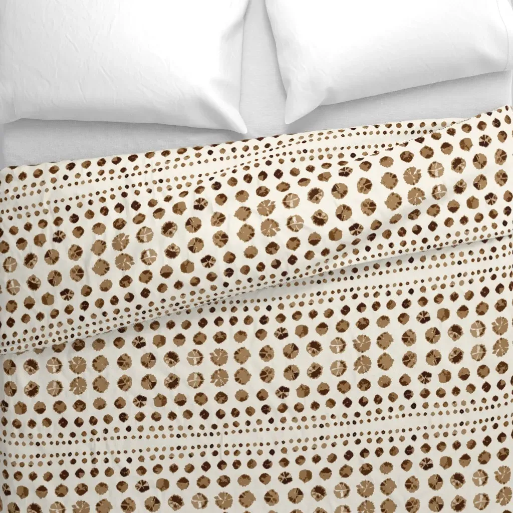 Shibori Abstract Duvet Cover - Brown alternate view