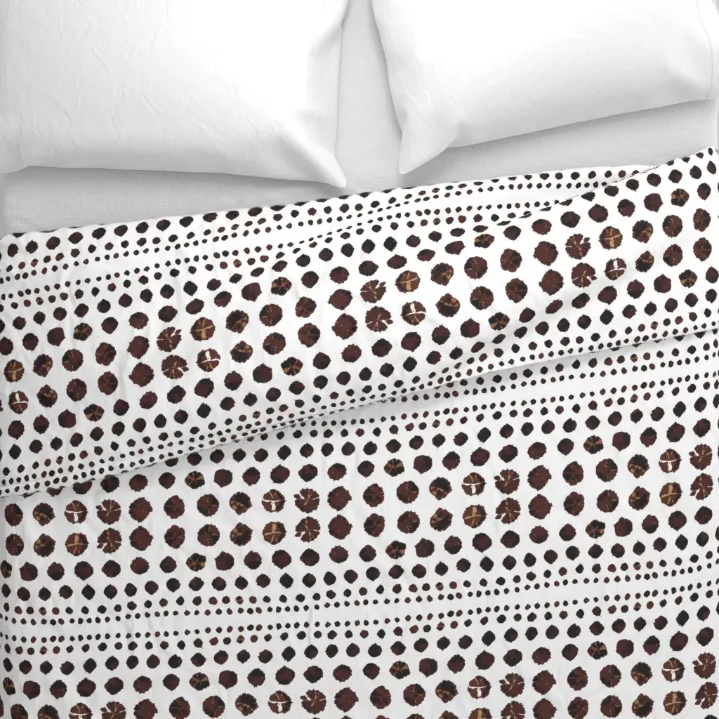 Shibori Abstract Duvet Cover - Dark Brown alternate view