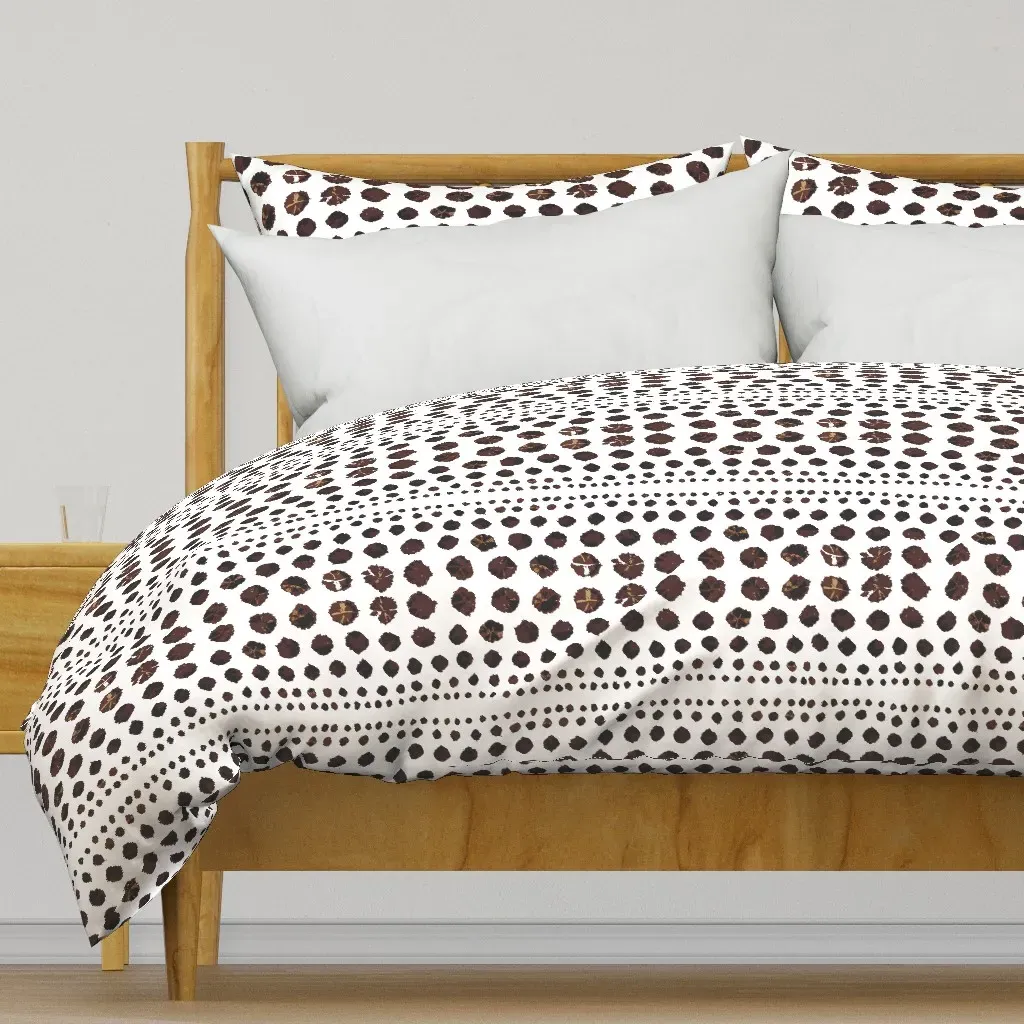 Shibori Abstract Duvet Cover - Dark Brown product