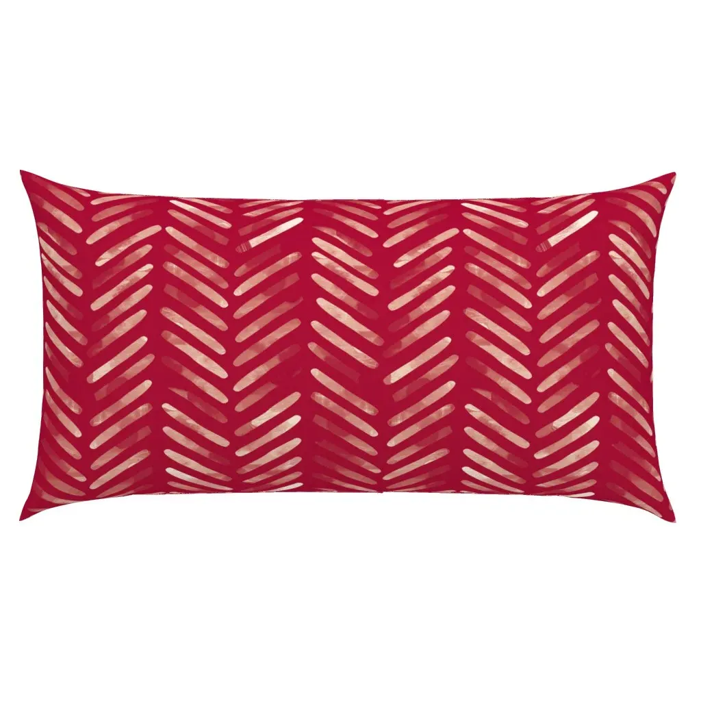 Shibori Herringbone King Pillow Sham - Crimson product